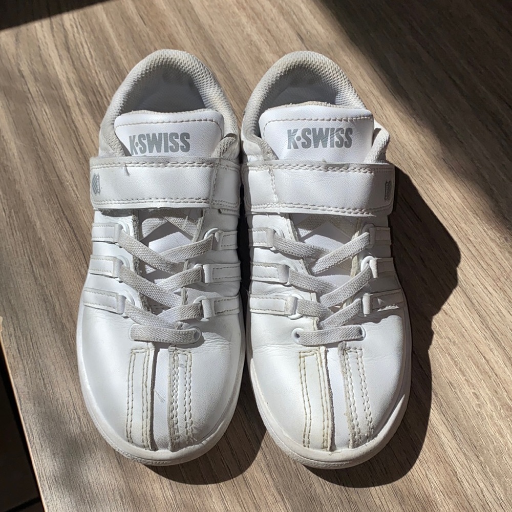 K-Swiss white kids sneakers size 1